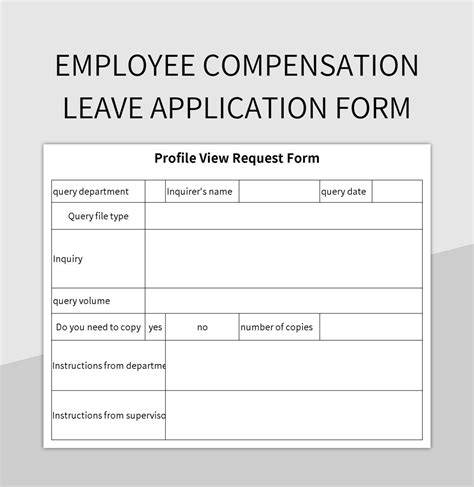 Employee Leave Application Form Excel Template And Google Off