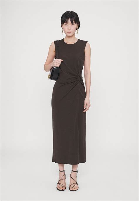 Rokh Side Pleats Detailed Dress Cocktailkjole Black Svart Zalando No