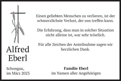 Traueranzeigen Von Alfred Eberl Trauer Merkur De