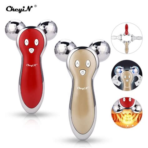 Ckeyin D V Face Body Roller Massager Micro Current Lifting Firming