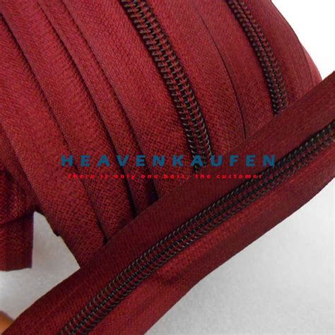 Resleting Zipper Retsleting Gigi Coil Gigi Halus No 5 Warna Merah Hati