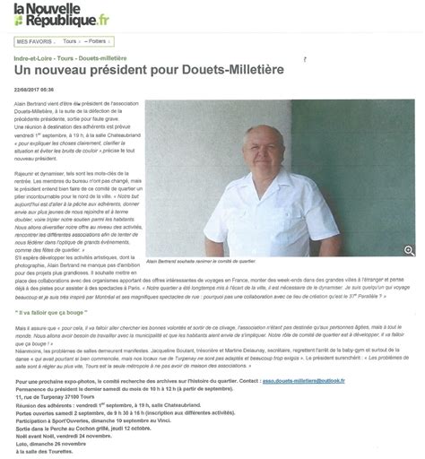 Nr Un Nouveau Pr Sident Pour Douets Milleti Re Comit De