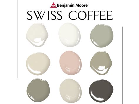 Benjamin Moore Swiss Coffee Interior Paint Palette Neutral Home Color Palette Whole House