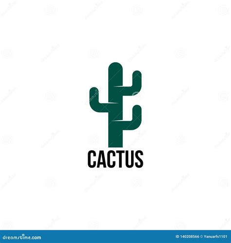 Vetor Do Logotipo Do Cacto Molde Do Logotipo Do Cacto Vetor Floral Do