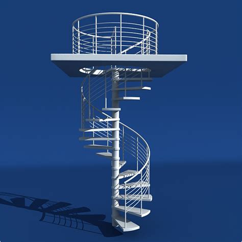 Model A Modern Spiral Staircase In 3ds Max