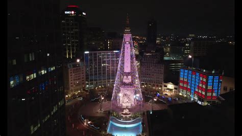 Christmasnew Yearwinter Lights In Indianapolis Monument Circle Of