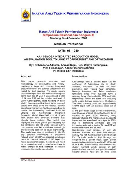 Ikatan Ahli Teknik Perminyakan Indonesia Simposium Iatmi