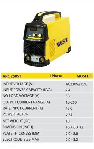 1 Phase Arc 250 Best Welding Machine Automation Grade Manual Model