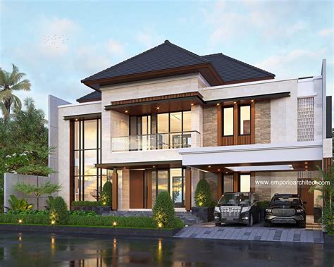 Desain Rumah Style Mediterania Tropis Lantai Urutan Luas Bangunan