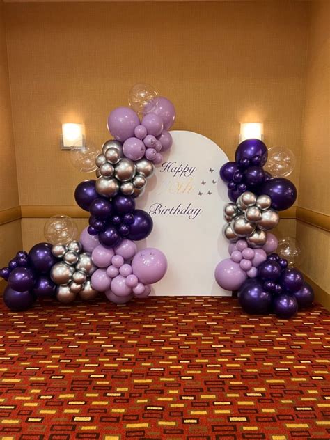 Th Birthday Happy Birthday Purple Balloons Balloon Backdrop Cute