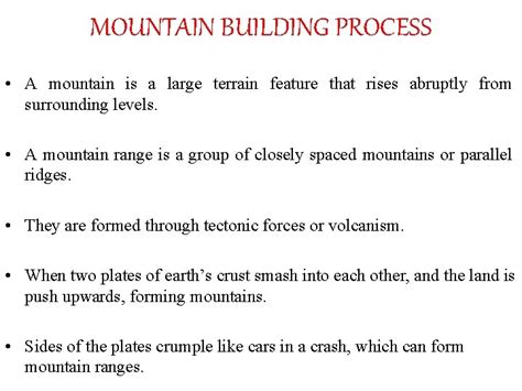 Introduction To Plate Tectonics And Mountain Building Process