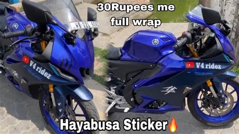 Bike Ke Upar Stickering Modification Kar Di R15 V4 Me Hayabusa Ka