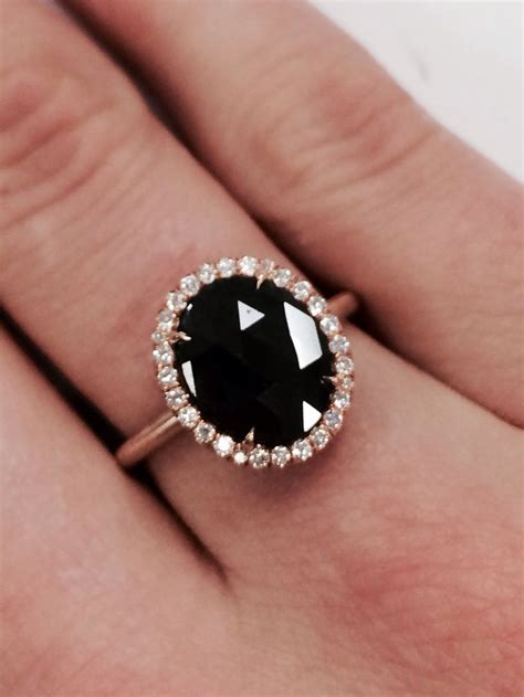 Pin By Inge Sommer On Style Black Diamond Ring Engagement