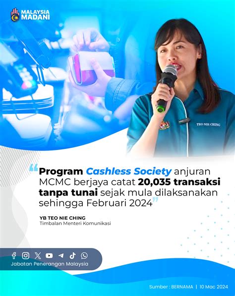 PROGRAM CASHLESS SOCIETY ANJURAN MCMC BERJAYA CATAT 20 035 TRANSAKSI