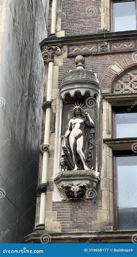 Statue Of Naked Woman On Justice Building Stock Image Image Of