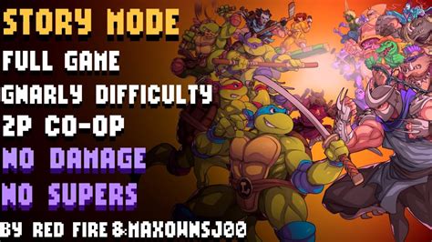 Tmnt Shredder S Revenge P Co Op No Damage No Supers Story Mode