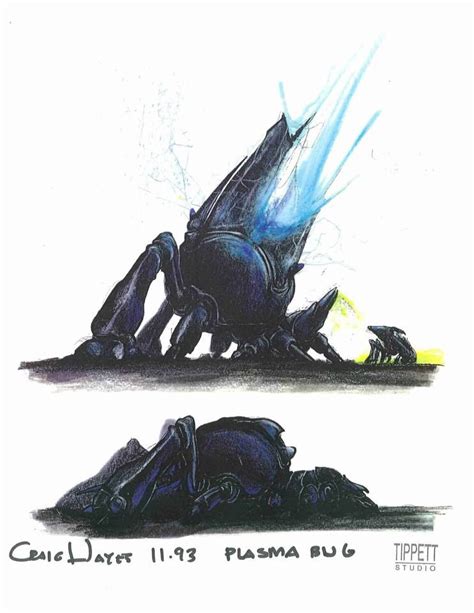 Bug concept art for Starship Troopers (1997). Starship Troopers Bugs, Alien Concept Art, Alien ...