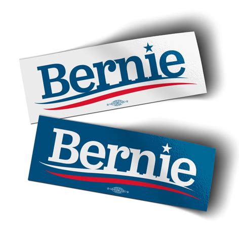 Bernie Classic Logo 6 X 2 Vinyl Sticker Pack Of Two Bernie