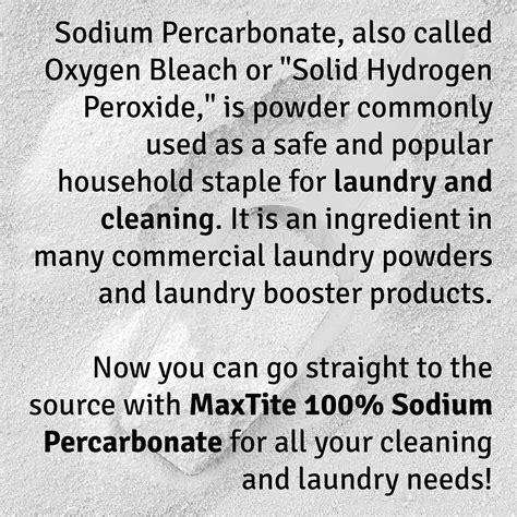 Pure Sodium Percarbonate 2 Lbs Oxygenated Bleach For Home And Laundry