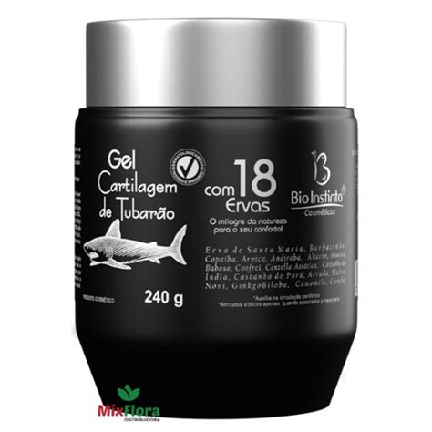 Gel Cartilagem de Tubarão 18 Ervas 240g