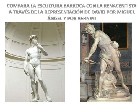 Comparación David de Miguel Ángel y de Bernini PPT