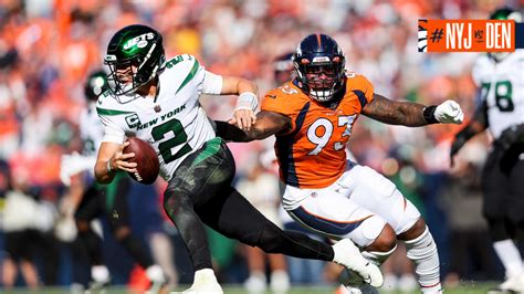 Dre Mont Jones Brings Down Zach Wilson For A Sack Broncos Vs Jets