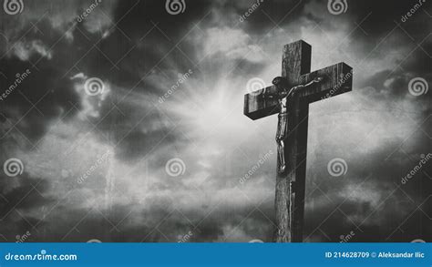 Jesus Christ Crucified At Golgotha Hill Outside Ancient Jerusalem The