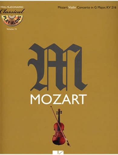 Hal Leonard Mozart W A Violin Concerto Kv In G Violin Cd