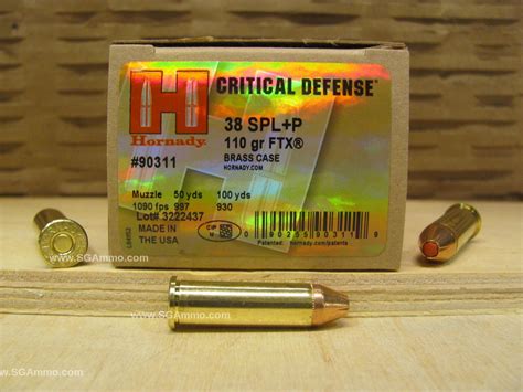 Hornady Critical Defense Special Rd Box Grain P Ftx Sgammo