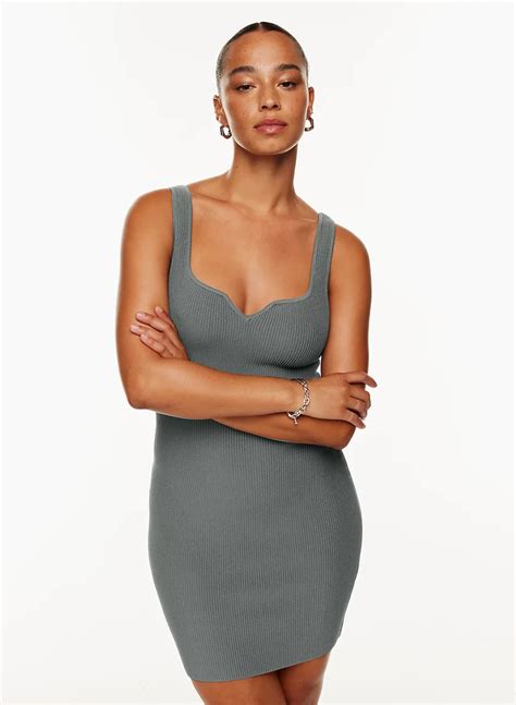 Babaton SCULPT KNIT NOTCH DRESS Aritzia CA