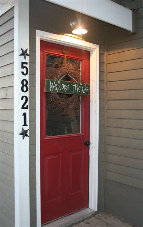 Red Front Door For A 1920s Farmhouse