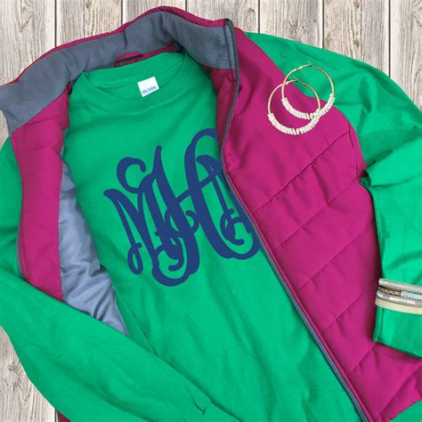 Monogrammed Long Sleeve Tee Shirt