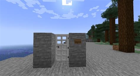how to make a door open with redstone in minecraft