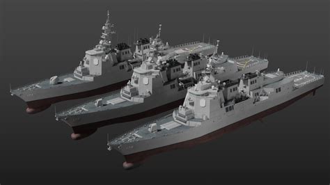 Jmsdf Aegis Destroyers Collection - 3D Model by ennuishao