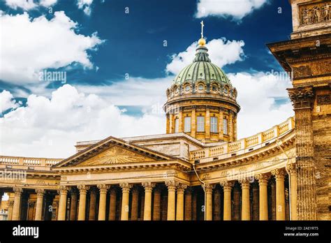 Cathedral Of Our Lady Of Kazan Saint Petersburg Russia Stock Photo