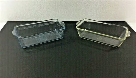 1 Etched Clear Glass Pan 1 Clear Glass Pan Baking Pan Tab Handles