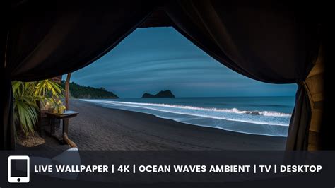 Live Wallpaper 4K Ocean Waves Ambience TV Desktop YouTube