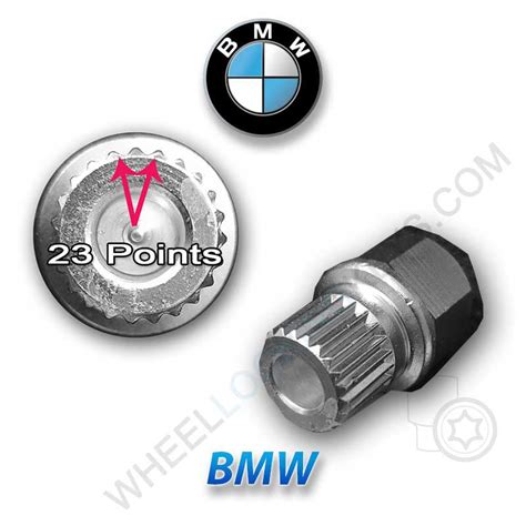 For Bmw Wheel Locking Wheel Nut Key Lwn Key Number C40 23 Splines Wheel Locking Keys