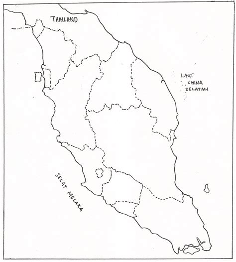 PENCINTA GEOGRAFI: peta kosong semenanjung malaysia