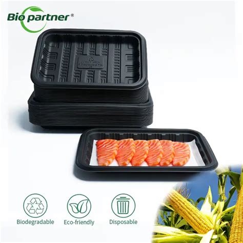 OEM Logo Vegetable Frozen Food Meat Fruit Packaging Tray Biodegradable