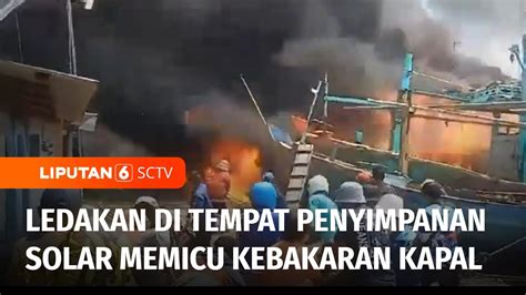 Kapal Di Pelabuhan Tegalsari Kembali Terbakar Dipicu Ledakan Di Tempat