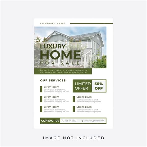 Premium Vector | Luxury home for sale flyer template