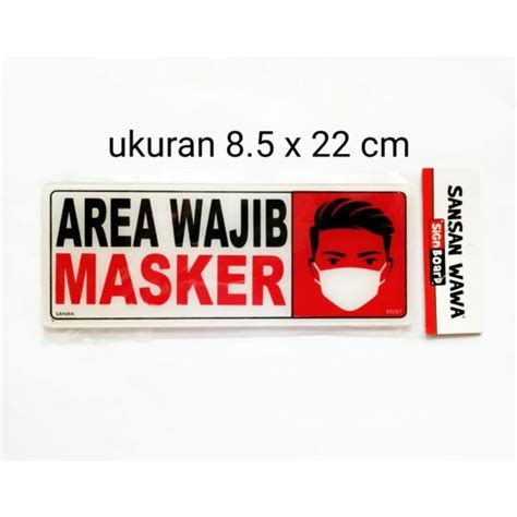 Jual Sign Board Sign Label Papan Petunjuk Acrylic Akrilik Area Wajib