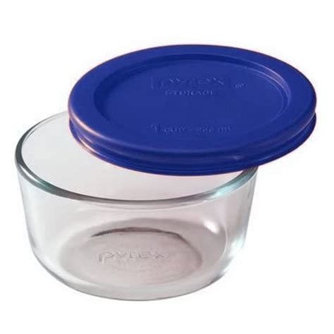 Pyrex 7202 1 Cup Clear Round Glass Food Storage Bowl And 7202 Pc Cadet