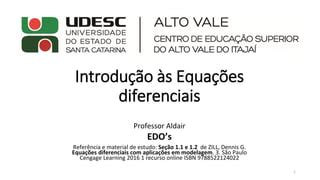 Aula Introdu O S Equa Es Diferenciais Pdf