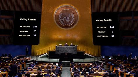 La Asamblea General De La Onu Aprueba Una Resolución Que Pide La Retirada De Las Tropas Rusas De