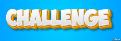 Challenge Text Effect and Logo Design Word