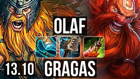 OLAF Vs GRAGAS TOP 73 Winrate 11 1 4 6 Solo Kills Legendary