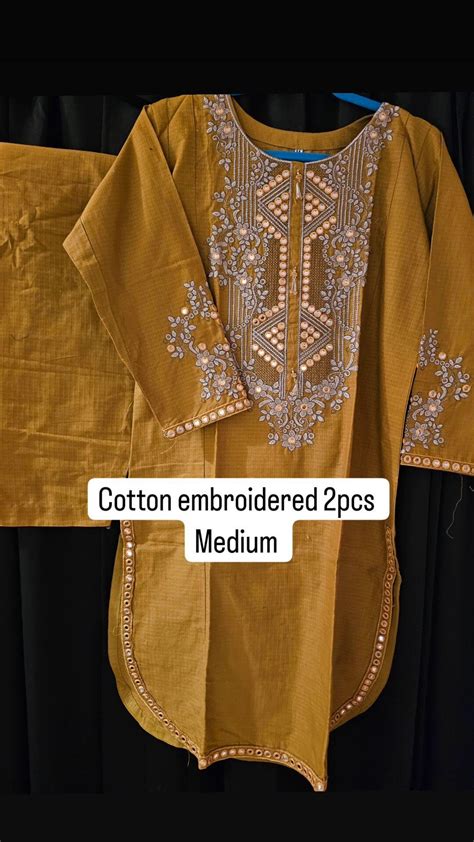 Embroidered Kurta Designer Clothes Party Wear Mirror Work Ready