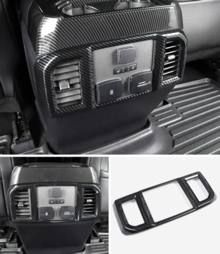 Abs Carbon Fiber Rear Air Vent Outlet Cover Trim For Ford F